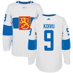 Herren Team Finland #9 Mikko Koivu Authentic Weiß Heim 2016 World Cup